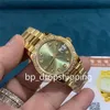 Moda Lady İzler 31mm Yeşil 18K Altın Yeşil Kadran Elmas Çerçeve Otomatik Mekanik Paslanmaz Çelik Sappire Cam Lüks Kol saatleri Hediyeler