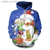 Men's Hoodies Sweatshirts Christmas Hoodies Santa Claus Elk 3D Print Streetwear Men Women Sweatshirts Oversized Hoodie Kids Pullovers Tracksuits Clothing L231101