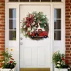 Julekorationer 30*30 julplånar xmsa kransvägg hängande dörrprydnader röd båge julhängen dekor för hem 231030