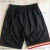 Mitchell och Ness basket shorts med fickan autentisk broderi vintage real ed dragfickor andningsbara gymträning strandbyxor