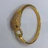 Bracciale di gioielli Artier Bracciale High End Gold Leopard Head con squisito squisito acqua anello a mano premium Basella originale 222587