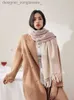 Lenços 2023 Moda 70 * 190cm Mulheres Cashmere Pashmina Shl Lenço com Borla Quente Shls e WRS Head ScarvesL231101