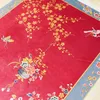 Carpets YILONG 4'x6' Luxury Red Chinese Art Deco Handmade Silk Carpet Family Room Area Rug