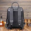 Backpack 2024 Brand Fashion Genuine Leather Men Woven Backpacks Real Natural Student Boy Luxury Computer Laptop Bag