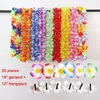 Decorative Flowers & Wreaths 41Pcs Hawaiian Wreath Hair Clips Necklace Artificial Flower Garland Fancy Dress Hawaii Beach Holiday Party Birt