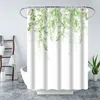 Shower Curtains Digital Printing Bathroom Curtain Waterproof Anti-Fog Shower Curtain Punch Set Bathroom Curtain R231101