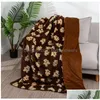 Blankets Blankets Designer Cute Little Bear Grain Blanket Imitation Rabbit Crystal Veet Nap Double Sofa Drop Delivery Dhkg2