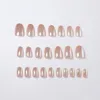 Faux ongles nacrés champagne moyen pression femmes longueur capricieuse pour la décoration des doigts maison ongles bricolage