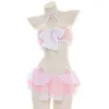 Ani Beach Wedding Bride Series Maillot de bain Body Bikini Costume Anime Lolita Fille Mousseline de soie Pamas Lingerie Uniforme Ensemble Cosplay cosplay