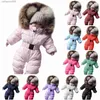 Jumpsuits Winter Clothes Baby Snowsuit Infant Baby Girls Snowsuit Romper Hooded Warm Outerwear Jacket Jumpsuit Coat conjuntos de meninoL231101