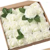 Decorative Flowers Wreaths Decorative Flowers 50Pcs Artificial Foam Rose Fake Roses Vintage Diy Bouquets For Wedding Bridal Shower B Dhpfs