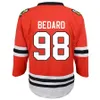 Youth Hockey Jerseys Conner Bedard 98 Red White Color S/M L/XL Ed Kids Jersey