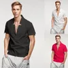 Men's T Shirts Mens Muscle Shirt Bodybuilding Fitness Men Tops Singlets TShirt Short Sleeve Luxury V Neck T-shirt Tee Homme