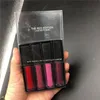 Kit de batom líquido de brilho labial The Red Nude Brown Pink Edition Mini Matte Lipgloss 4pcs/conjunto (4 x 1,9 ml)