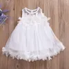 Kız Elbiseler Pageant Toddler Bebek Çocuk Çocuk Kızlar Prietnessmaid Tül Petal Resmi Parti Günlük Elbise