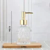 Dispenser di sapone liquido 2X Mesa multiuso Pompa in vetro facile da pulire Perfetto per cucina e bagno (Oro)