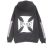 5F97 Män och kvinnliga tröjor Rhude Hoodie USA High Street Tryckt Black Fashion Long Sleeve