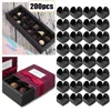 Geschenkverpakking 200 stuks chocoladedozen verpakking standaard dessert zwart papier voering materiaal lade theekransje