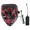 Party Decoration LED Glowing Scary Mask Masque Masquerade Glow Neon Masks Halloween Cosplay Horror Props
