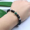 Strand Men pärlor armband natursten tiger öga ametyst malachite yoga energiflor för kvinnliga par smycken