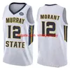 NCAA Murray State Racers 12 Ja Morant Jersey Temetrius Jamel College Basketbol Gömlek Sarı Mavi Beyaz Ovc Ohio Vadisi Giyiyor