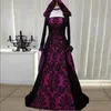 Casual Dresses Women'S Dress Vintage Retro Gothic Long Sleeve Hooded Women Gown Halloween Party Evening