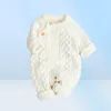 Vêtements d'hiver pour bébé automne bébé barboteuse tricoté combinaison nouveau-né bébé garçons filles vêtements pour bébé salopette 0-3 ans247W1495818