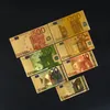 Billets commémoratifs personnalisés en feuille d'or, 7 ensembles de couleur euro pour la collection, offre spéciale