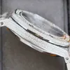 Luxury AP Watch Mosonite Diamond vs Factory Handmade of Diamonds Mens Automatic 40mm With Diamond Studded Steel 904L Sapphire Ladi Busins ​​Arm Wristwatch