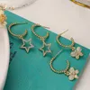 Boucles d'oreilles pendantes Vintage en forme de papillon/étoile, zircone cubique pour femmes, haute qualité OL Drop Party, bijoux de rencontre