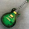 Custom shop, Made in China, elektrische gitaar van hoge kwaliteit, gouden hardware, groene gitaar, gratis verzending