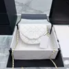 2023 10a Nieuwste producten mannen pochette tas Luxe halve maan ketting clutch Schouder Designer tas voor vrouwen tassen handtas gewatteerde kaviaar cc echt lederen crossbody tas