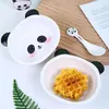 Set di stoviglie 4 pezzi Set di posate per bambini in melamina cartoon Kawaii Panda cinese Ciotola di riso Piatto da pranzo Cucchiaio Tazza Accessori da cucina