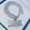 Takılar Özelleştirilmiş Şık Mektup Cazibe Pass Diamond Tester VVS Baget kesim 925 Gümüş Adı Kolye Hip Hop Kolye Zinciri 231031