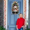 Christmas Decorations Christmas Decoration Snowman Swag Wreath Christmas Hanging Ornaments Front Door Wall Decorations Merry Christmas Tree Wreath 231101