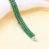 Bracelet Xutaayi vert Bracelet qualité couleur argent rouge grenat longueur 20 CM en option 4 couleurs pour les femmes décoration de mariage
