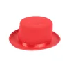 Basker vuxna barn solid färg topp hatt trollkarl hattar för kostymföreställningar teater spelar musikaler platt kupol n7yd