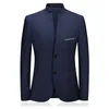 Męskie garnitury Slim Fit Mens Blazer Jacket swobodne stałe kolory pojedynczy piersi Kurtki i płaszcze jesienne modne mody męskie s-4xl