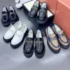 Sapatos de vestido de marca de luxo mulheres genuíno lug sola mocassim 100% couro bordado plataforma preto vermelho lona designer de alta qualidade slip-on sapato fábrica sapatos