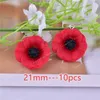 10pcs/20pcs/pack poppy charms for anzac day resin flower jewelery charms for bracelet eearring diy making mode