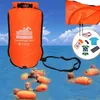 20L Inflatable Open Swimming Buoy Tow Float Dry Bag Double Air Bag with Waist Belt for Swimming Water Sport Storage Safety bag Water Safety ProductsLife Buoy