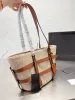 10A Designer Raffia Beach Basket Bags Rive Gauche Luxe Dames koppeling Weven Crossbody Schoudertassen Heren Travel Bagage Tas Tas Pohette Straw Vintage Handtas