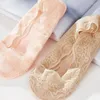 Women Socks 3Pairs Summer Slippers Non-slip Breathable Lace Invisible Sock Sexy Cool Thin Fashion