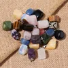 Colgantes de adornos de piedra Natural surtidos, cuadrado Irregular, cristal, cuarzo rosa, amatista, ágata, fabricación de joyas, producto en oferta