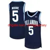 College Villanova Wildcats Jersey Basketball 43 Eric Dixon 14 Caleb Daniels 5 Justin Moore 22 Cam Whitmore 3 Brandon Slater 2 Mark Armstrong Stitch NCAA