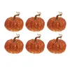 Flores decorativas 6 piezas colgante simulación espuma calabaza naranja decoración de mesa Halloween 8 cm decoraciones de fiesta