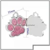 Hundtagg, ID -kort Dog Tag ID -kort Antilost Puppy Personliga hundar Katter Namn Taggar Halsband Halsband Graverade husdjurstillbehör Dho7a