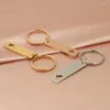 Keychains Stainless Steel Cute Love Heart Keychain For Couples Friendship Women Men Girl Boy Rectangle Key Ring Birthday Jewelry Gift