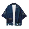 Ropa étnica de talla grande 6XL 5XL 4XL 3XL estampado de grulla roja cárdigan japonés suelto mujeres hombres Harajuku Kimono Cosplay blusa Yukata 230331