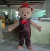 Costume de mascotte d'ours en peluche marron de haute qualité, tenue unisexe de carnaval, taille adulte, Halloween, noël, fête d'anniversaire, déguisement en plein air, accessoires promotionnels